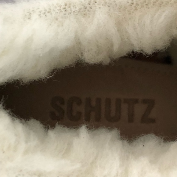 Schutz Lucille Leopard Print Faux Shearling Lined Platform Ankle Boot Size 9 - Picture 8 of 10